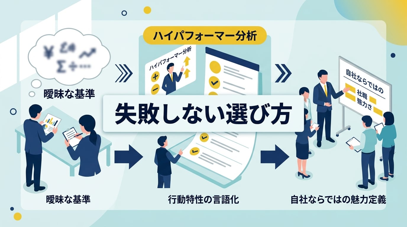 自社のハイパフォーマー分析から「勝てる」面接評価基準を設計する準備とは?