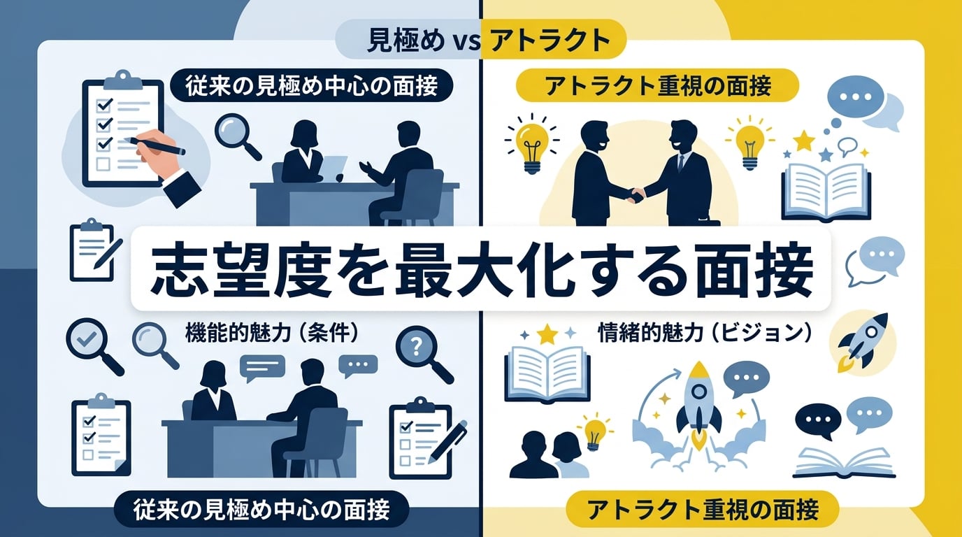 志望度を向上させるアトラクト設計をプログラムにどう組み込むか?