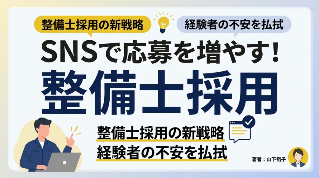 自動車整備士の求人広告効果を最大化！経験者の不安を払拭し応募を増やすSNS採用戦略