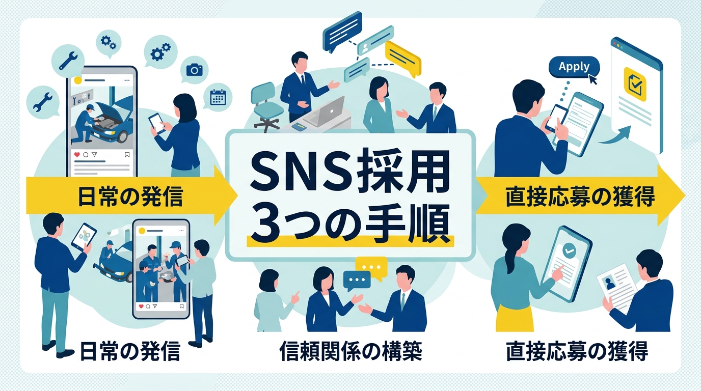 採用単価3分の1を実現するSNS採用とは?求人サイトを使わない潜在層へアプローチする手順