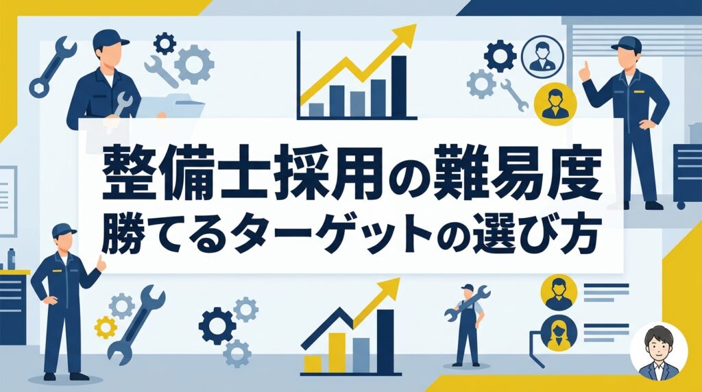 【整備士の採用難易度】資格別の相場を公開！自社の待遇で勝てるターゲットの選び方