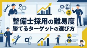 【整備士の採用難易度】資格別の相場を公開！自社の待遇で勝てるターゲットの選び方