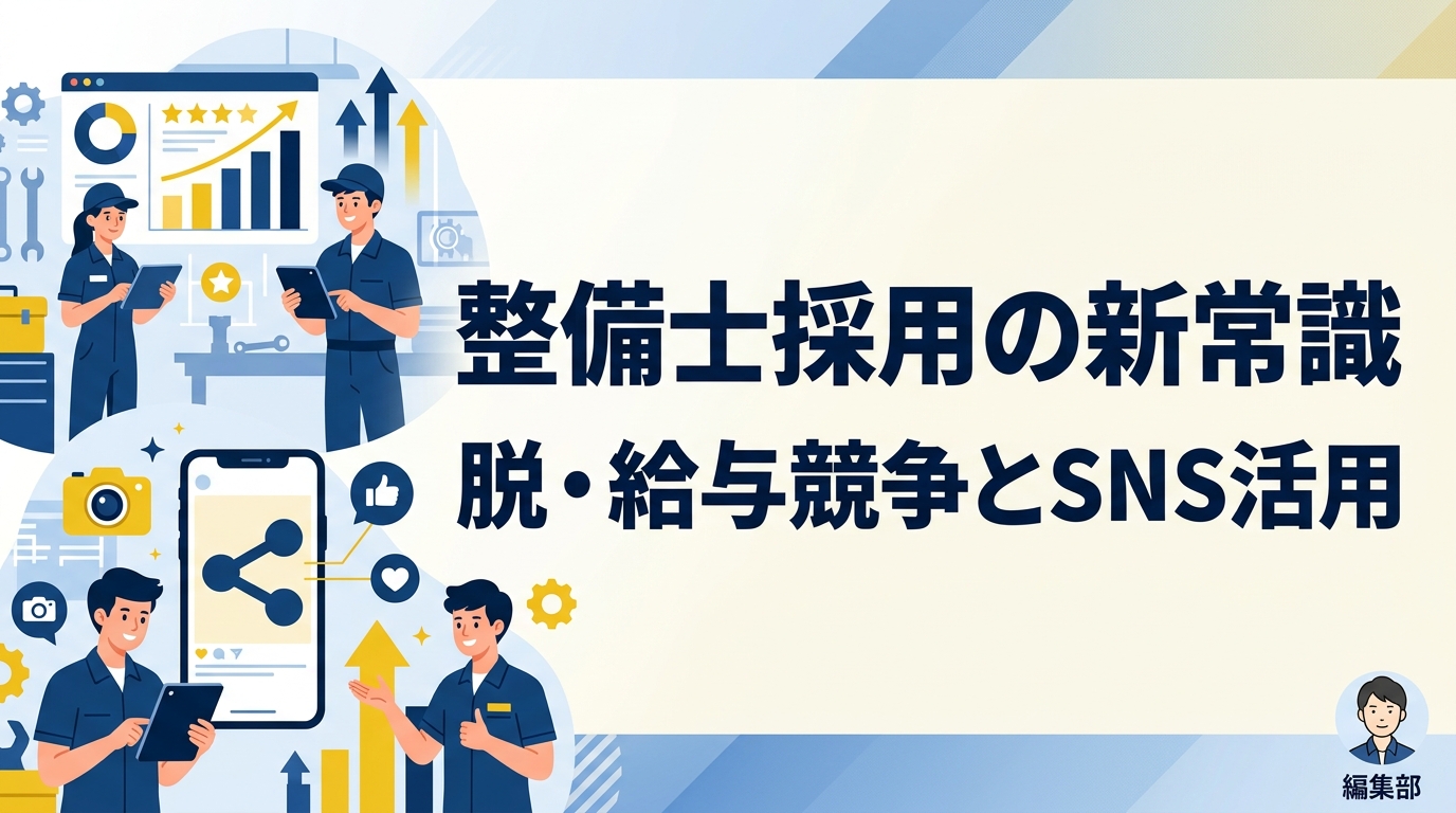 【整備士採用できない】給与競争を脱し、評価の可視化とSNSで若手経験者を惹きつける戦略