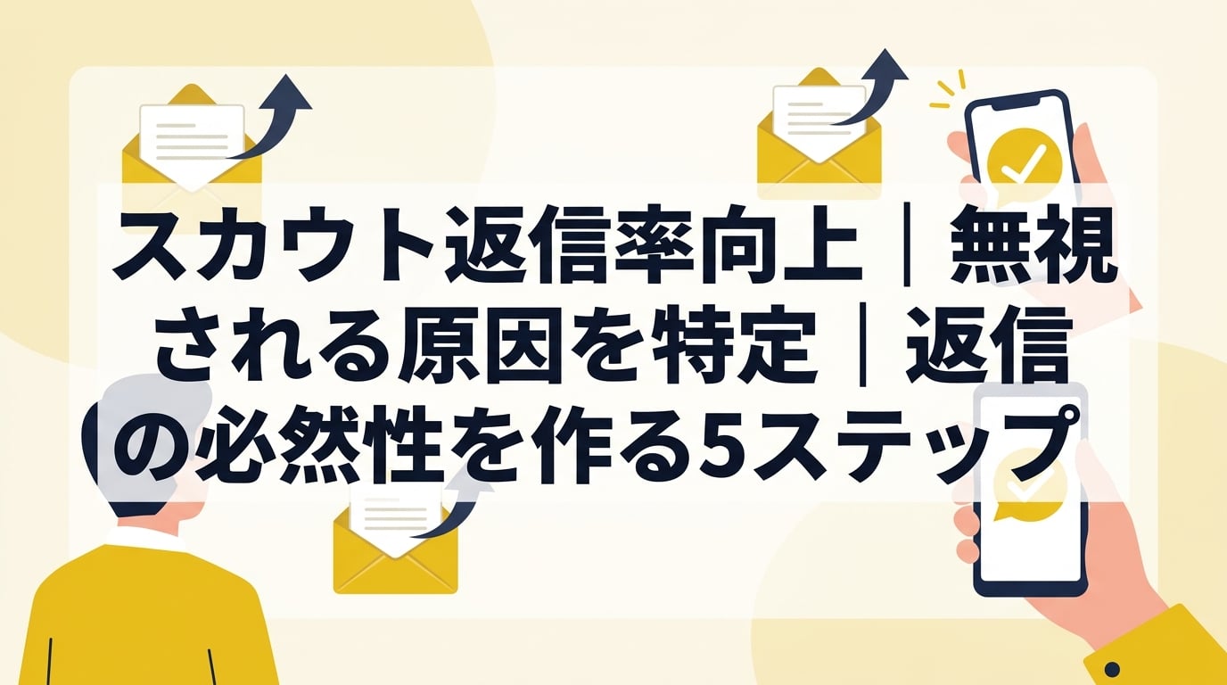 スカウトメール返信率向上ガイド｜無視される原因を特定し返信の必然性を作る5ステップ