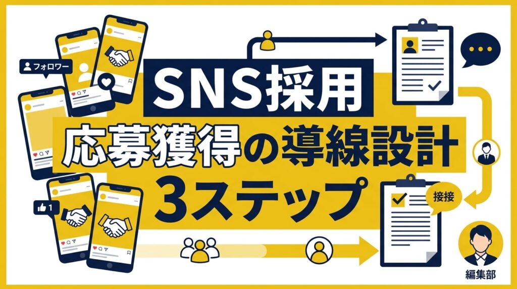 【SNS採用】応募獲得を最大化する導線設計術｜フォロワー増を面談に繋げる3ステップ