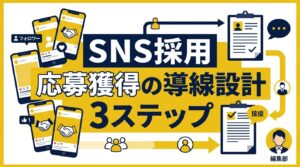 【SNS採用】応募獲得を最大化する導線設計術｜フォロワー増を面談に繋げる3ステップ