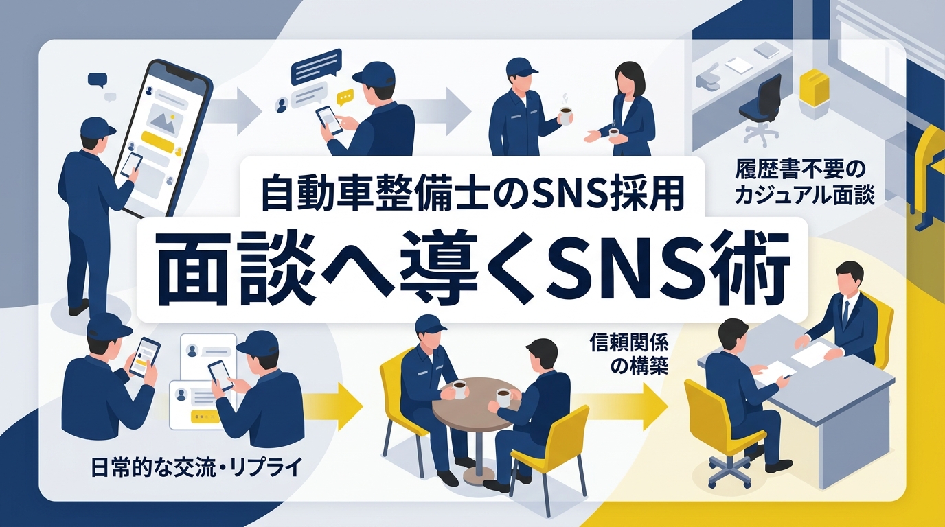 潜在層の整備士と接点を持ち面談へ導くSNSコミュニケーション術とは?