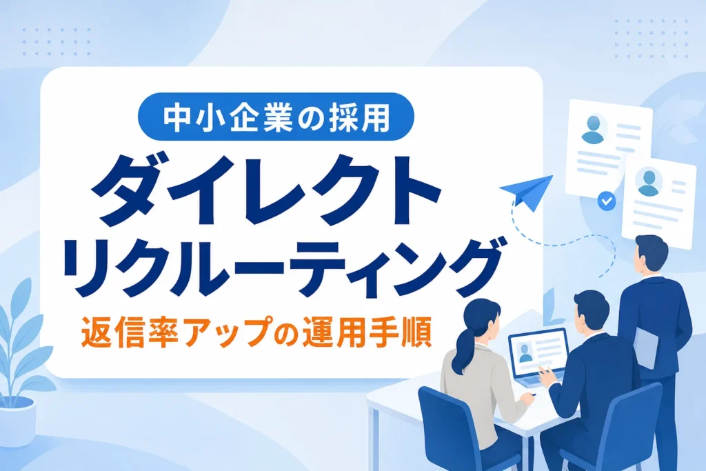 【中小企業向け】ダイレクトリクルーティングの選び方と返信率を高める運用手順