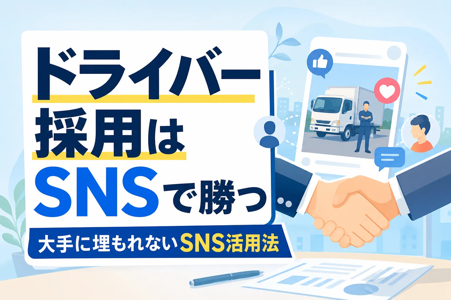 【採用単価3分の1】ドライバー採用で大手に埋もれないSNS活用法