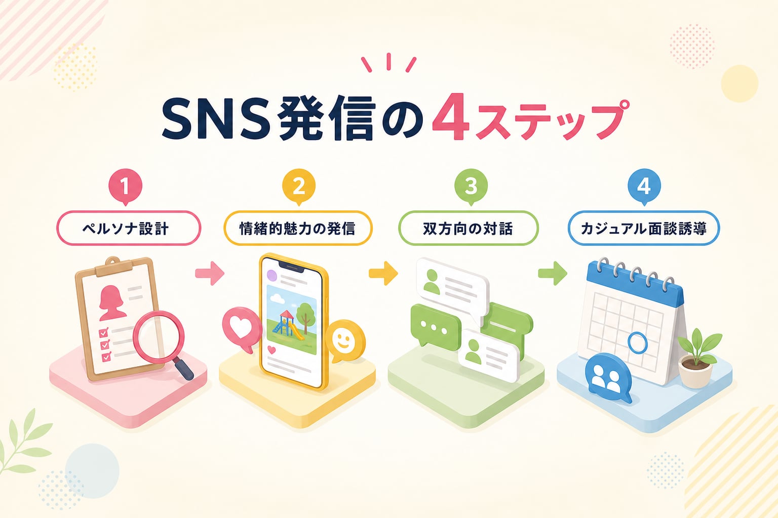 保育士採用につながるSNS発信の4ステップとは？