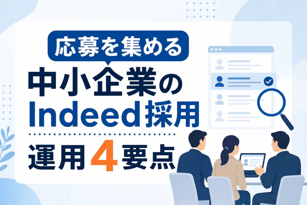 【大手に埋もれない】中小企業のIndeed 採用｜応募を集める運用4要点