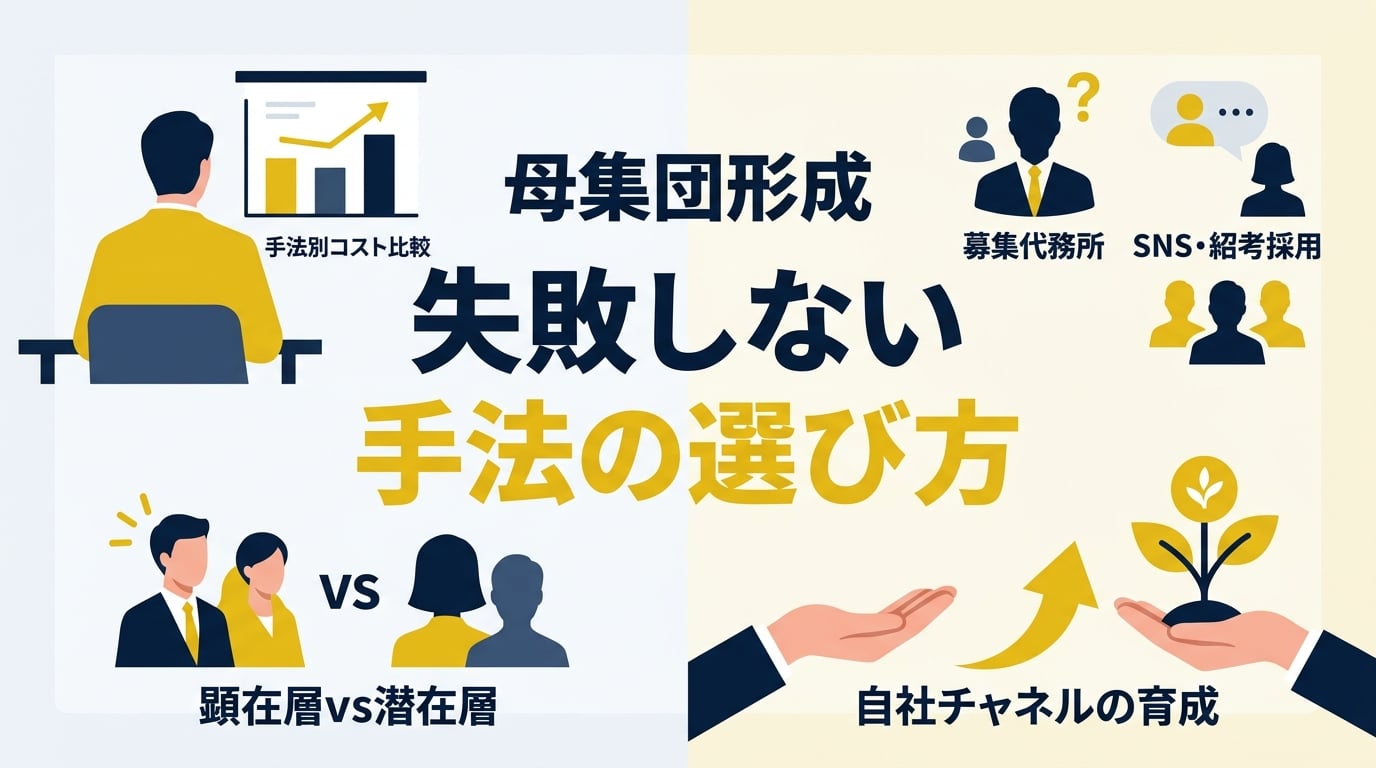 自社に最適な手法はどれか?母集団形成の主要チャネルを徹底比較