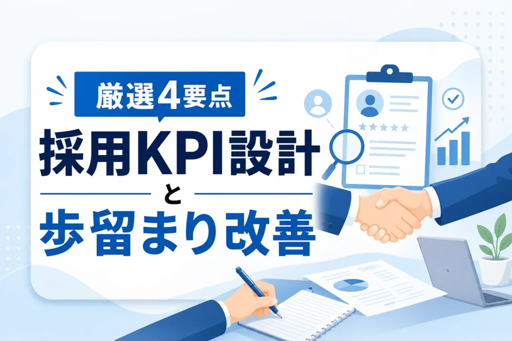 【追う指標を厳選】中小企業の採用KPI設計と歩留まり改善4要点